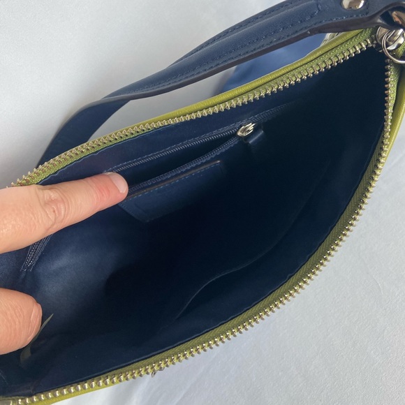 Coach Green and Blue Leather Bag - Picture 6 of 7